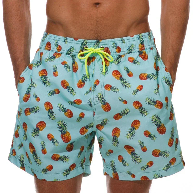 Short de Bain à Cordon et Différents Motifs