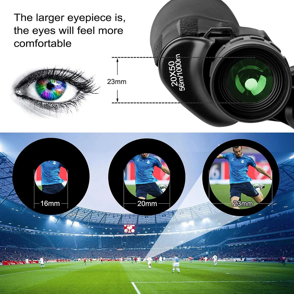 Jumelles 20x50 avec adaptateur smartphone — prisme BAK4, lentilles FMC