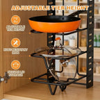 Organisateur de Casseroles et Poêles à 8 Niveaux Réglables – Support Métallique Double Face – Rangement Cuisine Gain de Place