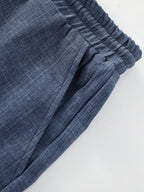 Ensemble Homme Chemise et Short en Coton et Lin – Tenue 2 Pièces Décontractée et Respirante