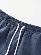 Ensemble Homme Chemise et Short en Coton et Lin – Tenue 2 Pièces Décontractée et Respirante