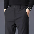 Pantalon élégant d'hiver avec doublure en polaire ultra-chaude pour Homme