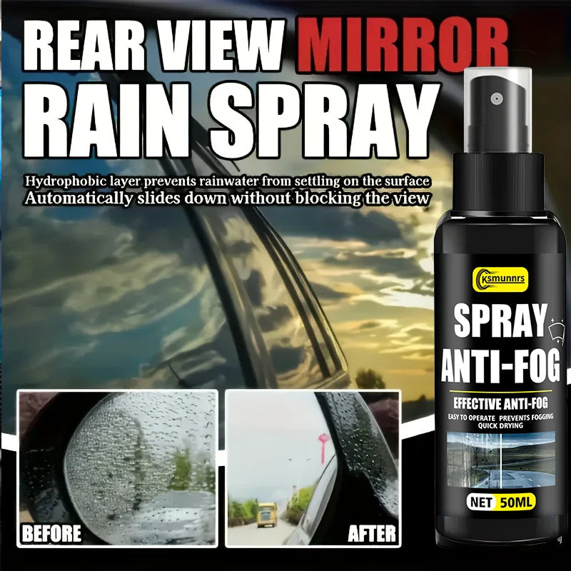 Spray Anti-Buée pour Pare-brise, Rétro & Visière – 1 ACHETÉ = 1 OFFERT + Microfibre OFFERTE