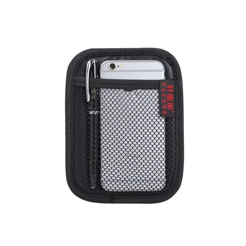 Lot de 2 Organisateurs Intérieur de Voiture Auto-adhésif – Poche en Filet pour Téléphone, Pièces, Clés et Cartes