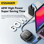 Câble Charge Rapide 60W USB-C, Lightning & Micro avec Boîtier Rangement Voyage
