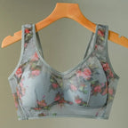 Brassière Push-Up Femme Florale Sans Armatures ni Agrafes - Douce & Confortable