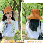 Chapeau Soleil Large Bord Femme UPF 50+ Réversible