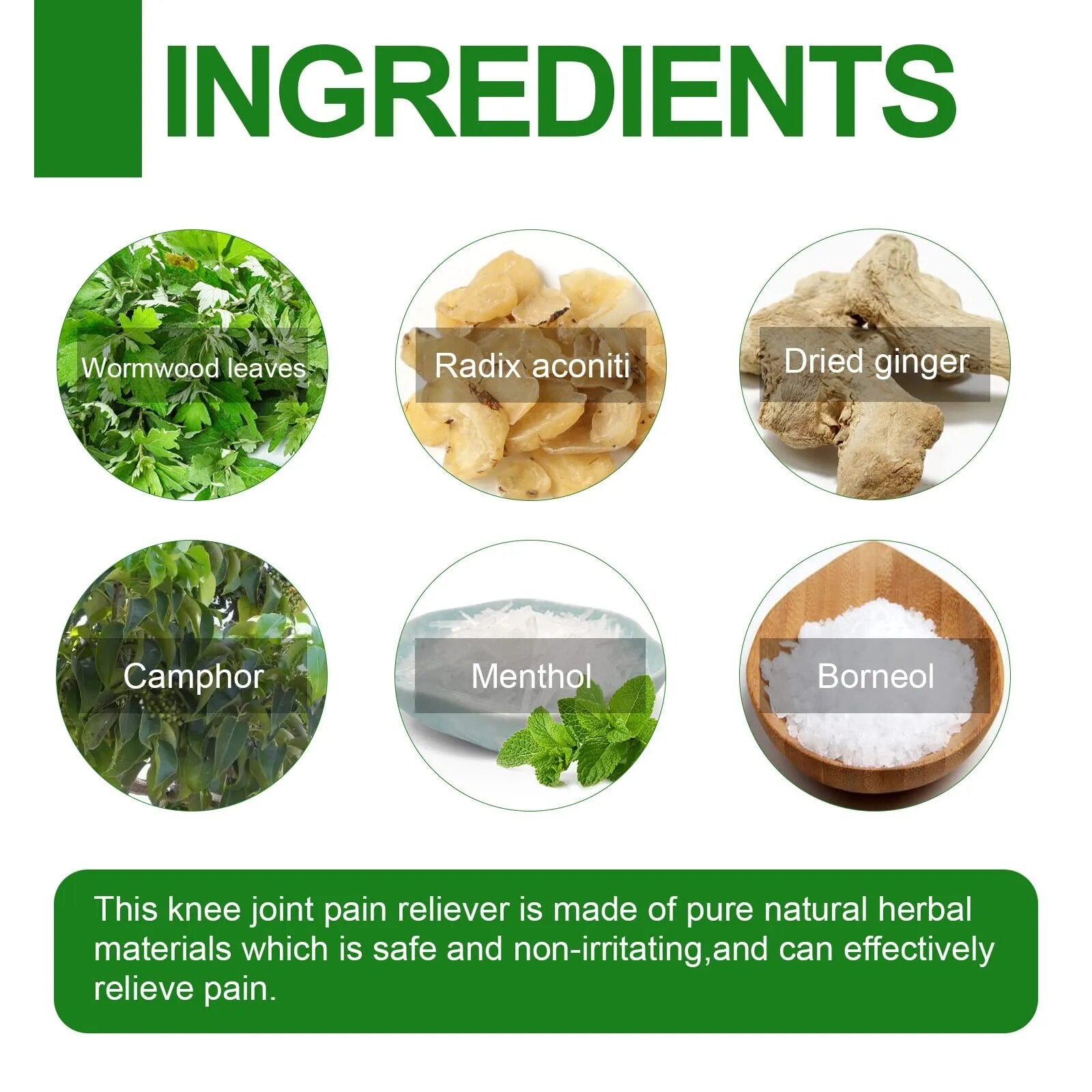 Lot de 36 Patchs genoux anti inflammatoires aux plantes