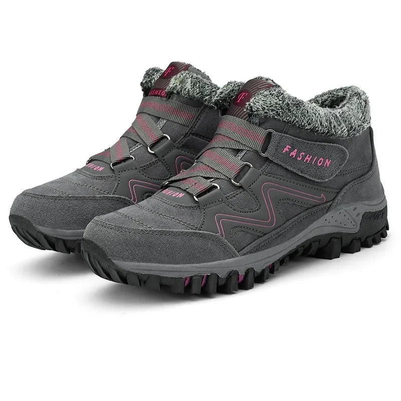 Bottes de Neige d'Hiver à Velcro - Mixte