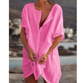 Robe de Plage en Lin et Coton