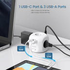Multiprise rallonge USB 8 en 1 CUBE
