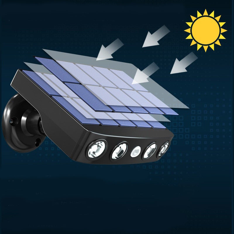 Lampe puissante solaire rotative