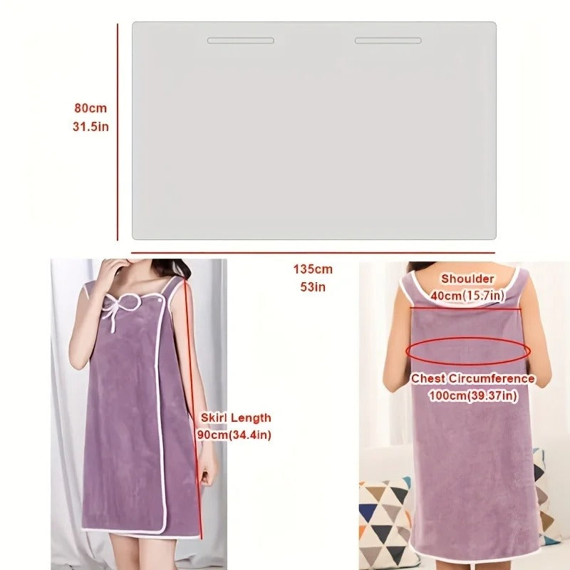 Snap Bath Towel Robe - ULTRA absorbent