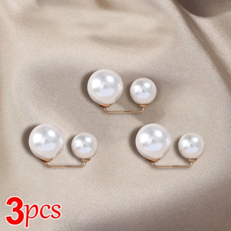 Lot de 3 Broches en perle pour décolleté