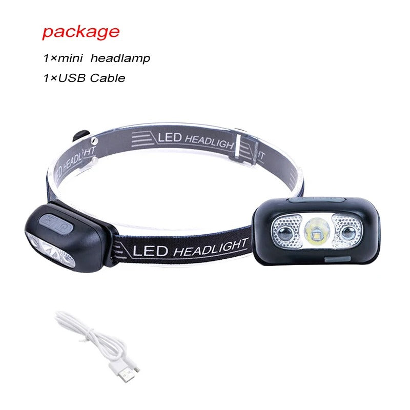 Lampe frontale LED à capteur de mouvement + Boîte de rangement OFFERTE