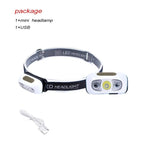 Lampe frontale LED à capteur de mouvement + Boîte de rangement OFFERTE