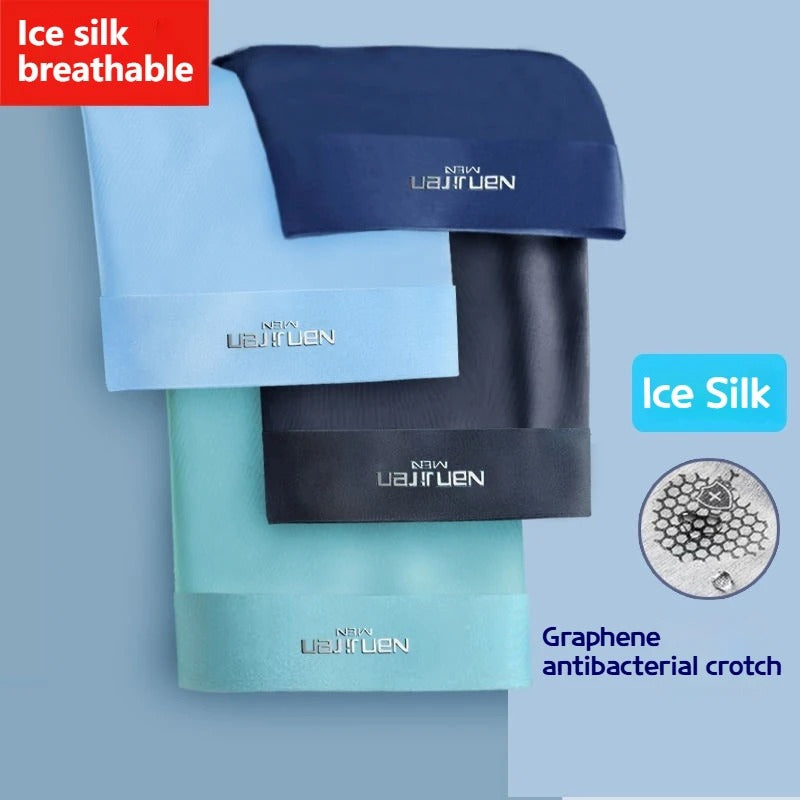 4x Boxer en soie glacée anti bactérien