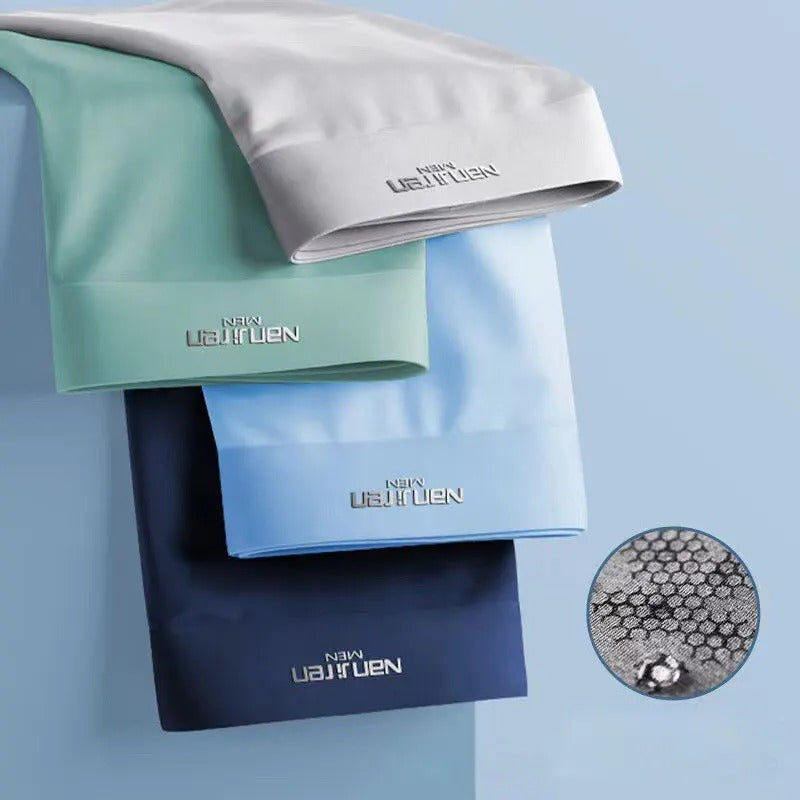 Lot de 4 Boxer en soie glacée anti bactérien