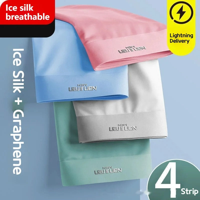 4x Boxer en soie glacée anti bactérien