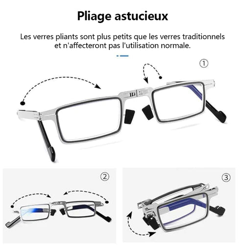 Lunettes de lecture pliables sans vis anti-lumière bleu