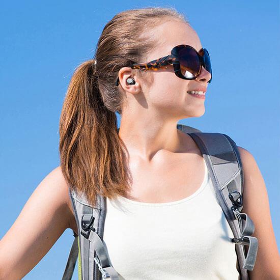 Ecouteurs sans fil à boitier de charge