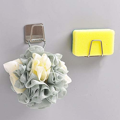 4x Support auto-adhesif pour éponge et serviette