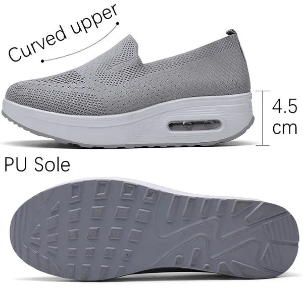 Chaussures décontractées respirantes à semelle épaisse