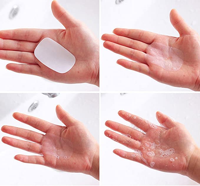 4 x Boîtes de feuilles de savon portable