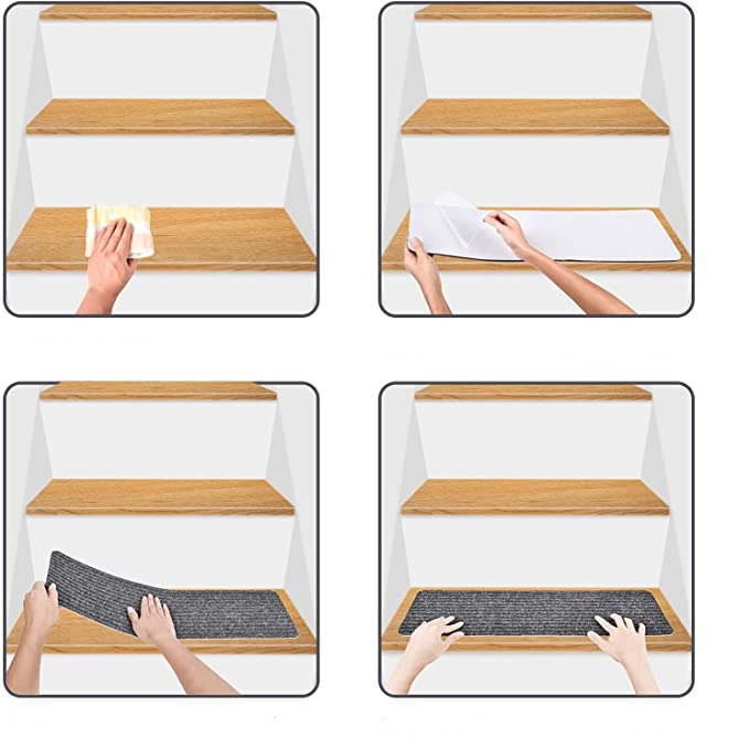 14x Tapis de sol antidérapants pour escaliers