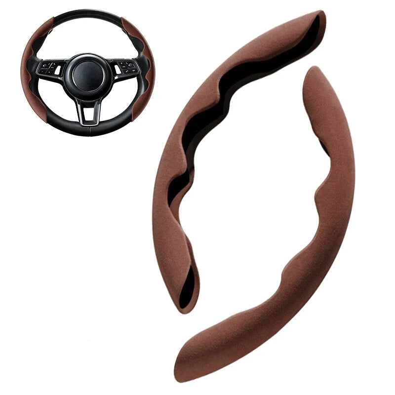Non-slip car steering wheel cover