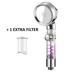 Turbocharged Filtered Shower Head 3 Modes