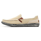 Mocassins en toile denim délavé