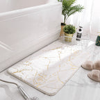 Alfombra de baño ultra absorbente efecto mármol