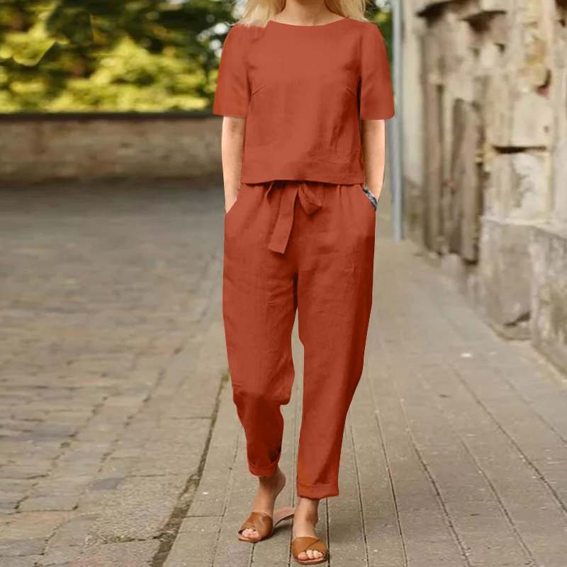 chemisier et pantalon surdimensionné d'été