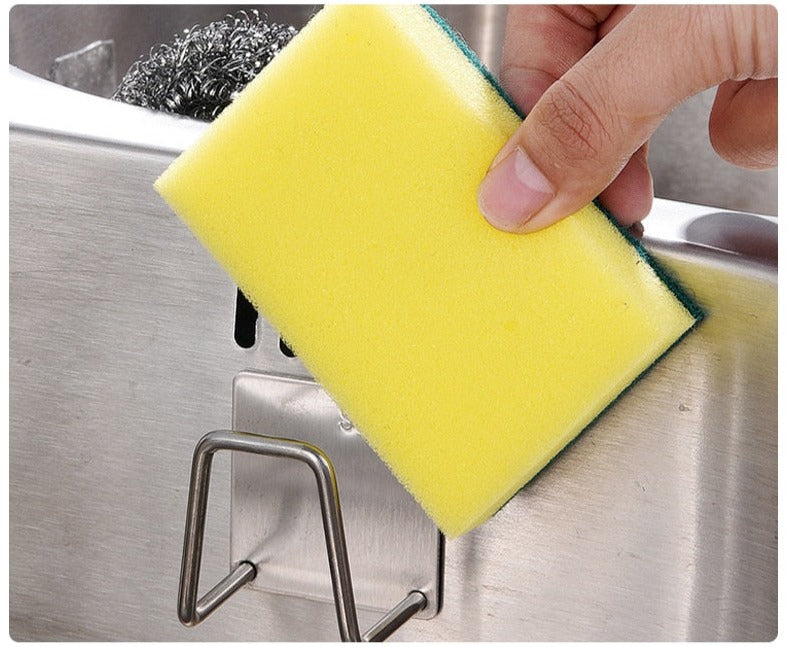 4x Support auto-adhesif pour éponge et serviette