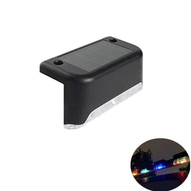 4 x Appliques solaires pour escalier à détecteur de mouvement