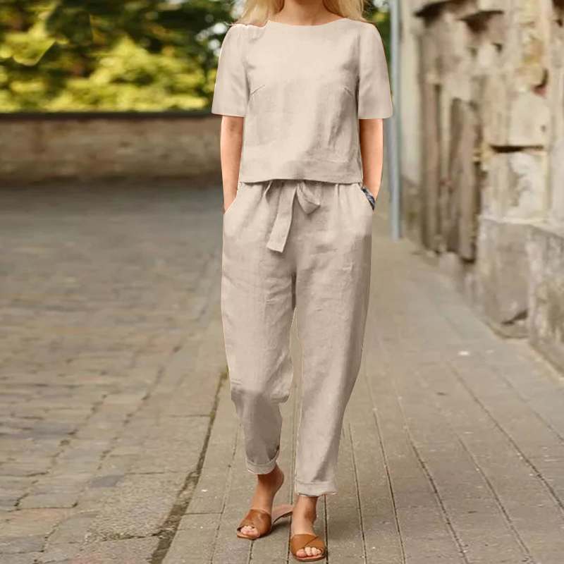 chemisier et pantalon surdimensionné d'été