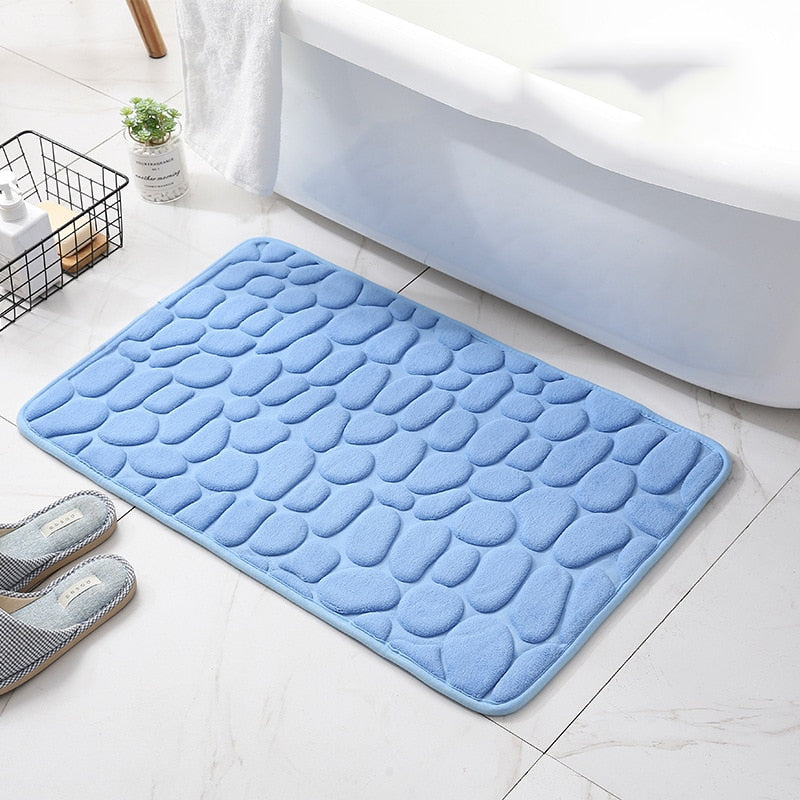 Tapis de bain pavé ultra absorbant