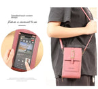 Pochette portefeuille tactile pour téléphone en Cuir