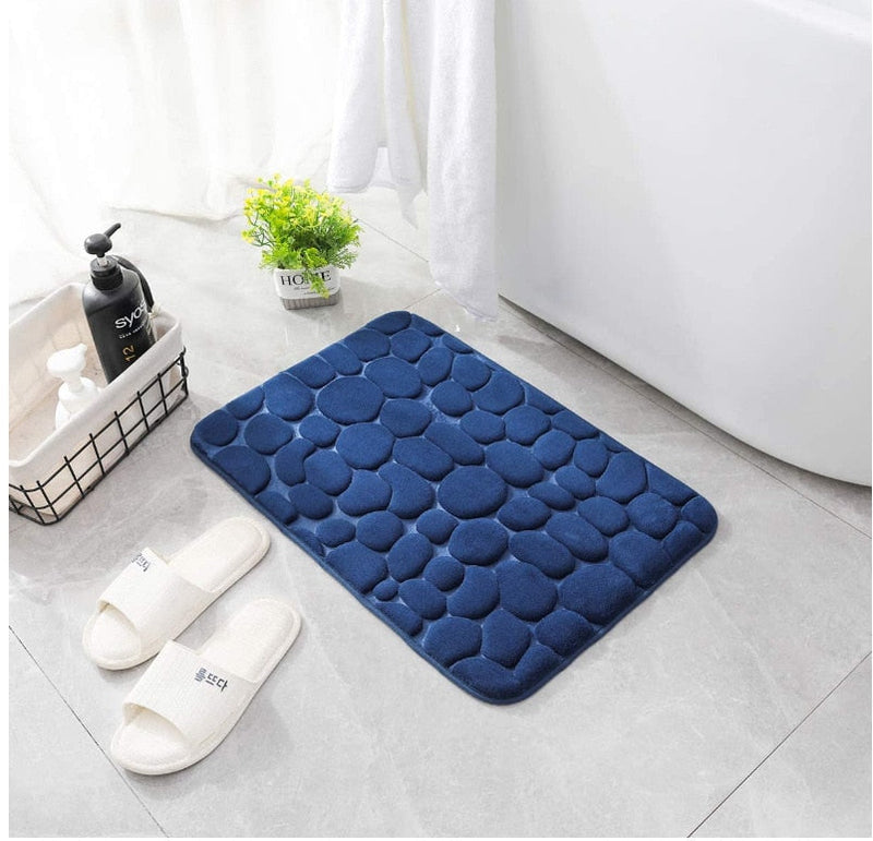 Tapis de bain pavé ultra absorbant