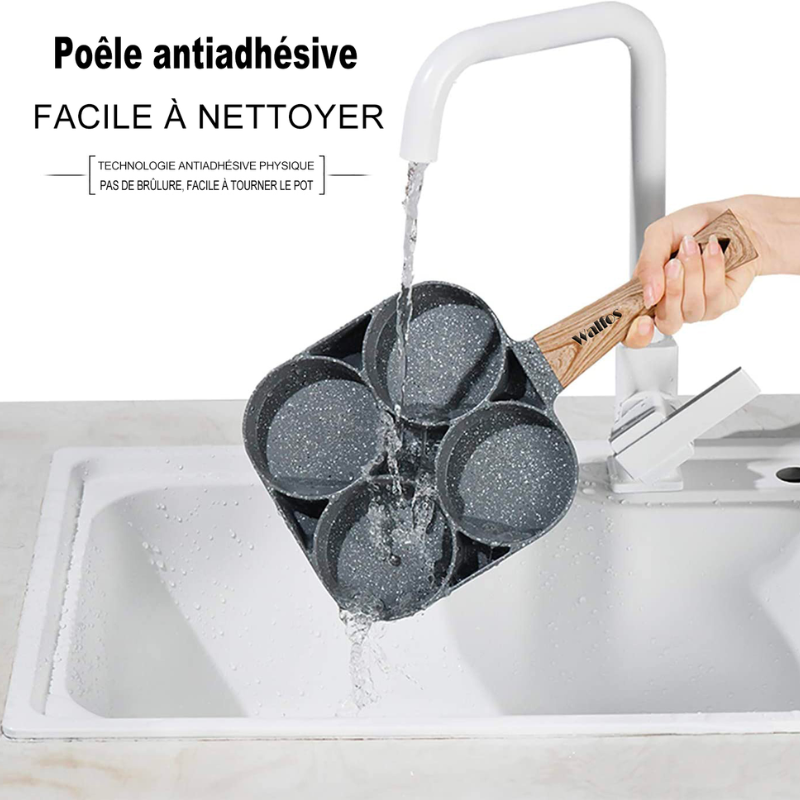 EASY COOK - Poêle à 4 compartiments antiadhésive