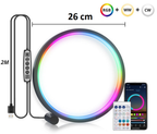 Bluetooth-controlled circular LED lamp