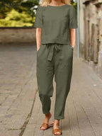 chemisier et pantalon surdimensionné d'été