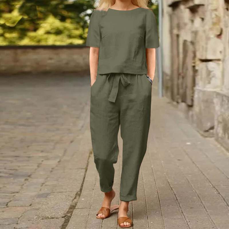 chemisier et pantalon surdimensionné d'été