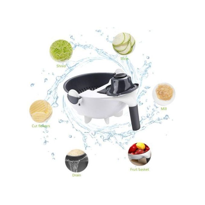 Coupe-légumes manuel multifonctionnel avec panier