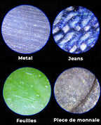 Microscope x100 + lampe uv pour téléphone